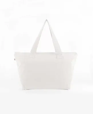 Los Angeles Apparel BD06 Carry All Zip Tote Bag in Off white