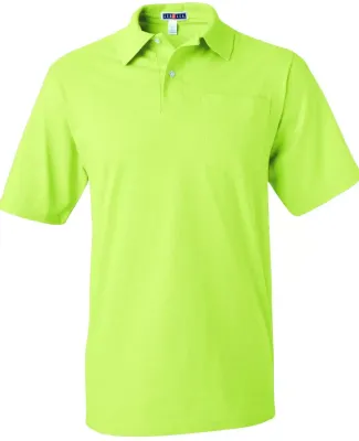436 Jerzees Adult Jersey 50/50 Pocket Polo with Sp Safety Green
