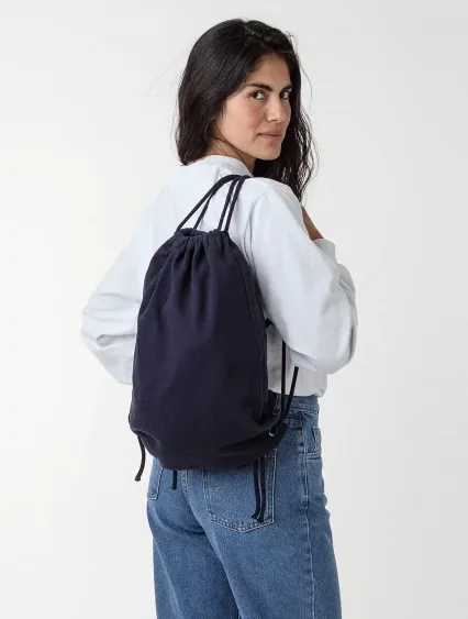 Los Angeles Apparel BD09 Drawstring Bag in Navy
