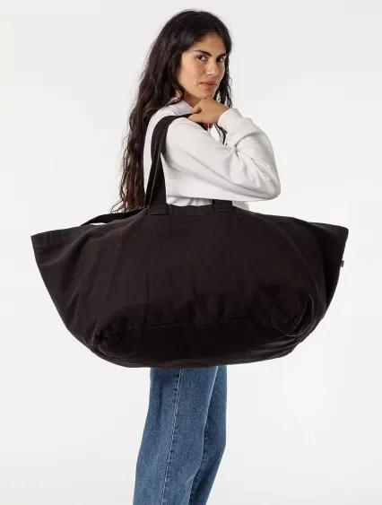 Los Angeles Apparel BD12 Oversize Bull Denim Bag in Black
