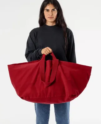 Los Angeles Apparel BD12 Oversize Bull Denim Bag in Dark red