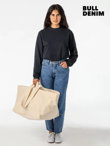 Los Angeles Apparel BD12 Oversize Bull Denim Bag in Natural