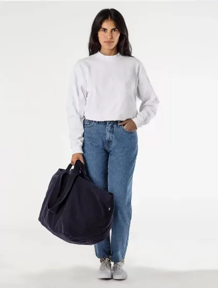 Los Angeles Apparel BD12 Oversize Bull Denim Bag in Navy