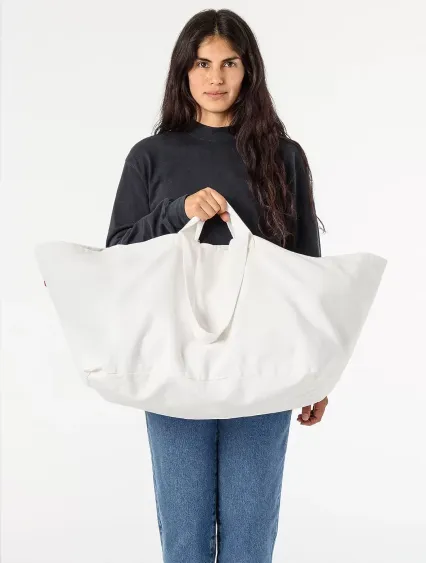 Los Angeles Apparel BD12 Oversize Bull Denim Bag in Off white
