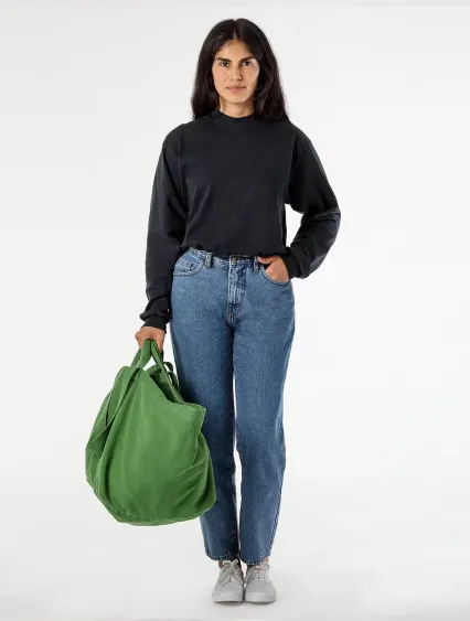 Los Angeles Apparel BD12 Oversize Bull Denim Bag in Vintage green