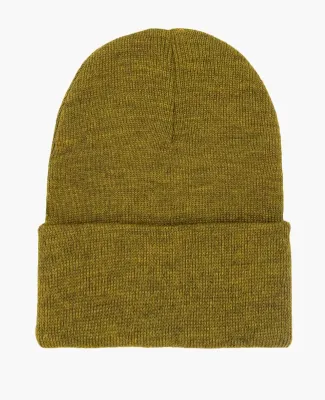 Los Angeles Apparel BEANIE Classic Cuff Beanie in Golden olive heather