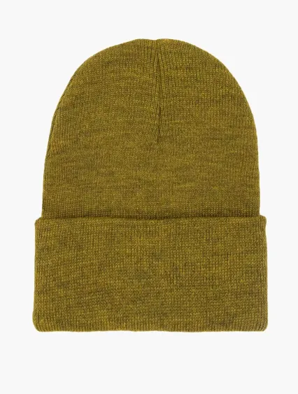 Los Angeles Apparel BEANIE Classic Cuff Beanie in Golden olive heather