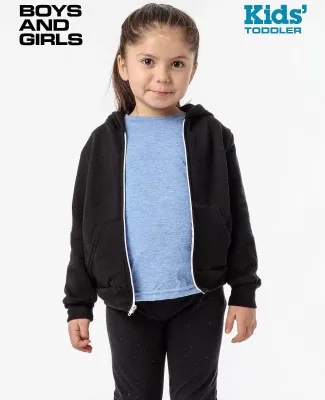 Los Angeles Apparel F1097 Toddler  Poly Cotton Zip in Black