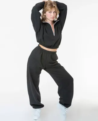 Los Angeles Apparel F394 Flex Fleece Womens Pant in Black