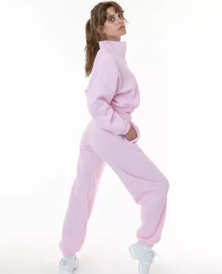 Los Angeles Apparel F394 Flex Fleece Womens Pant in Light pink