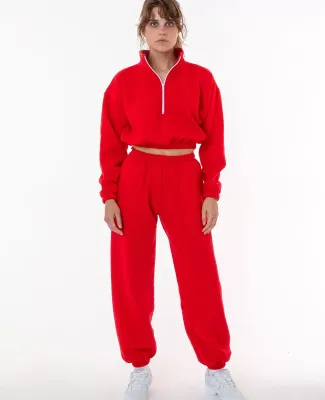 Los Angeles Apparel F394 Flex Fleece Womens Pant in Red