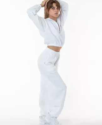 Los Angeles Apparel F394 Flex Fleece Womens Pant in White