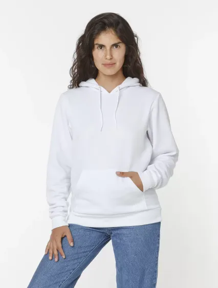 Los Angeles Apparel F98 50/50 Drop Shoulder PO Hoo in White