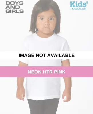 Los Angeles Apparel FF1001 Toddler Ply Ctn S/S T NEON HTR PINK