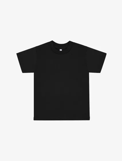 Los Angeles Apparel FF1001 Toddler Ply Ctn S/S T in Black