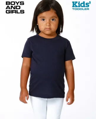 Los Angeles Apparel FF1001 Toddler Ply Ctn S/S T in Navy