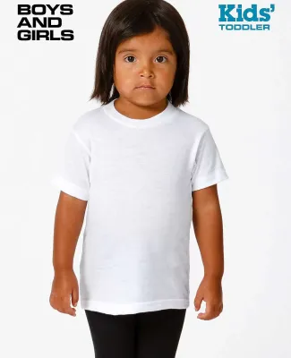 Los Angeles Apparel FF1001 Toddler Ply Ctn S/S T in White