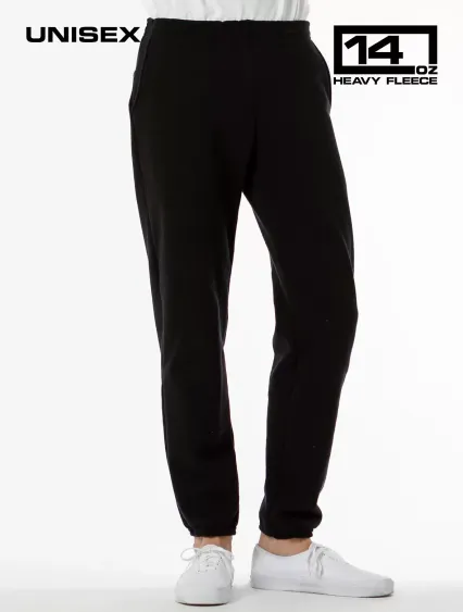 Los Angeles Apparel HF-04 Heavy Fleece Sweatpant 1 in Black
