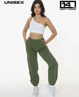Los Angeles Apparel HF04GD Heavy Fleece Sweatpant  in Army