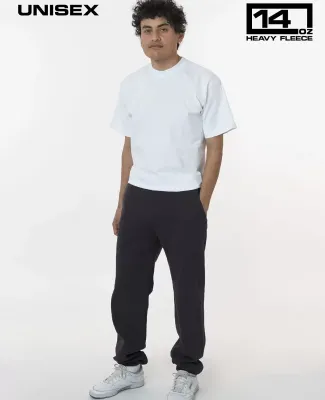 Los Angeles Apparel HF04GD Heavy Fleece Sweatpant  in Off black