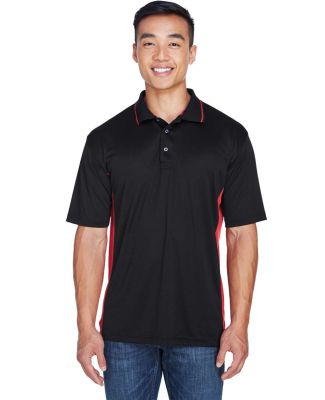 8406 UltraClub® Adult Cool & Dry Sport Two-Tone M in Black/ red
