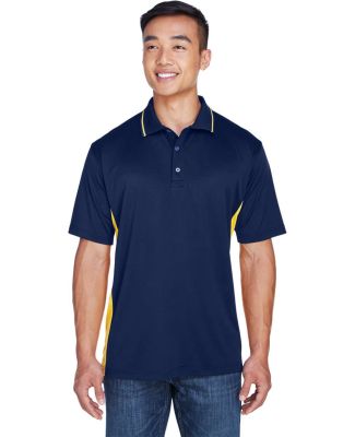 8406 UltraClub® Adult Cool & Dry Sport Two-Tone M in Navy/ gold