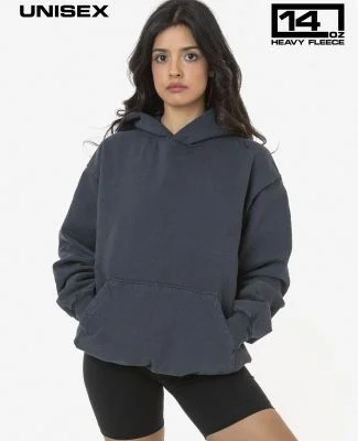 Los Angeles Apparel HF09GD Heavy Fleece Plain Hood in Dolphin blue
