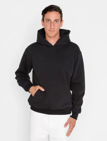 Los Angeles Apparel HF-09 L/S Heavy Fleece Hood PO in Black