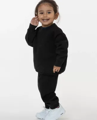 Los Angeles Apparel HF-104 Toddler heavy fleece sw in Black