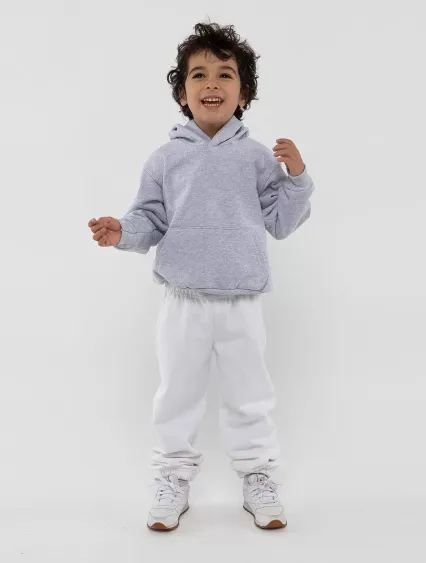 Los Angeles Apparel HF-109 Kids Heavy Fleece Hoode in Ash