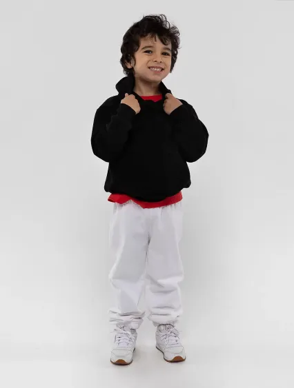 Los Angeles Apparel HF-109 Kids Heavy Fleece Hoode in Black