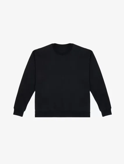 Los Angeles Apparel IMP1007FL 10oz Fleece Crew Pul in Black