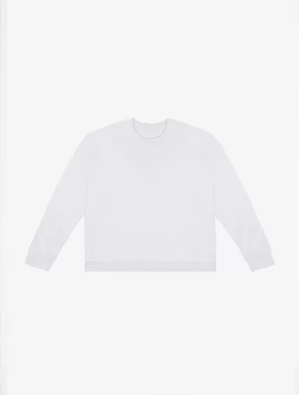 Los Angeles Apparel IMP1007FL 10oz Fleece Crew Pul in White