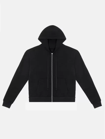 Los Angeles Apparel IMP1010FL 10oz Fleece Zip Up H in Black