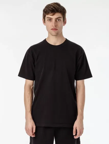 Los Angeles Apparel IMP1203FL Heavy Jersey Tee w/  in Black