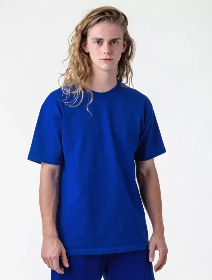 Los Angeles Apparel IMP1203FL Heavy Jersey Tee w/ in Blue