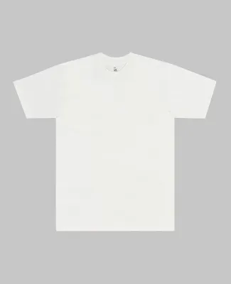 Los Angeles Apparel IMP1801DZ S/S Grmnt Dye Crew N in Off white