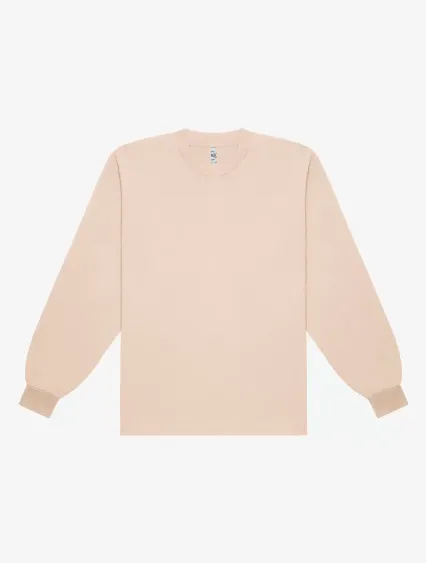 Los Angeles Apparel IMP1807FL L/S T-SHIRT in Beige