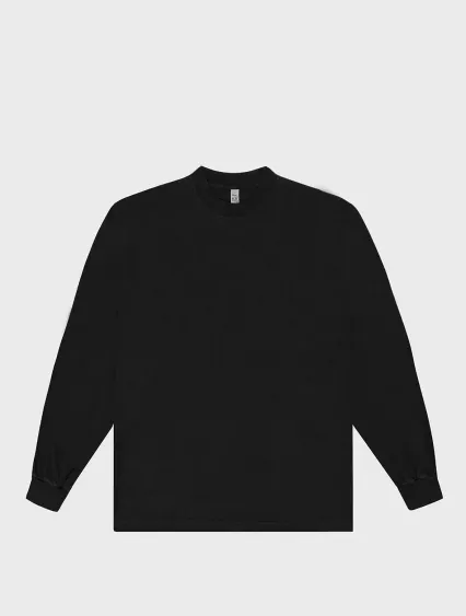 Los Angeles Apparel IMP1807FL L/S T-SHIRT in Black
