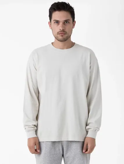 Los Angeles Apparel IMP1807FL L/S T-SHIRT in Cement