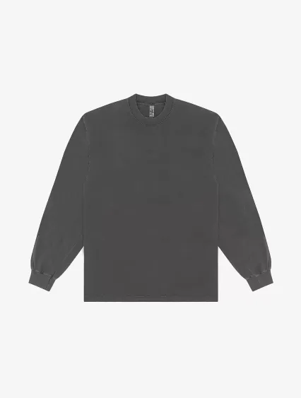 Los Angeles Apparel IMP1807FL L/S T-SHIRT in Vintage black