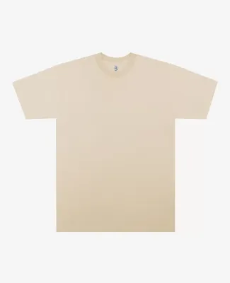 Los Angeles Apparel IMP1801FL S/S Grmnt Dye Crew N in Beige