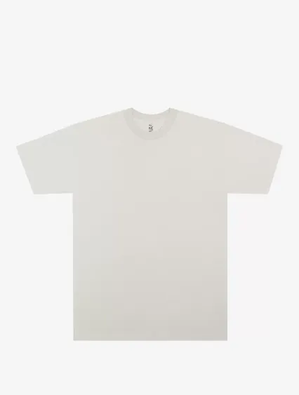 Los Angeles Apparel IMP1801FL S/S Grmnt Dye Crew N in Cement