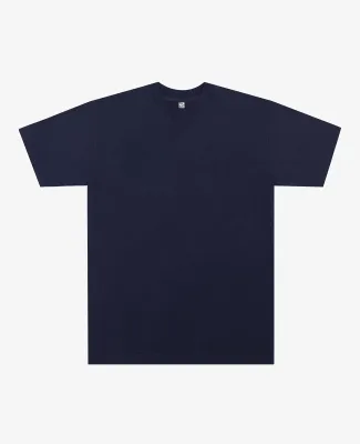 Los Angeles Apparel IMP1801FL S/S Grmnt Dye Crew N in Navy