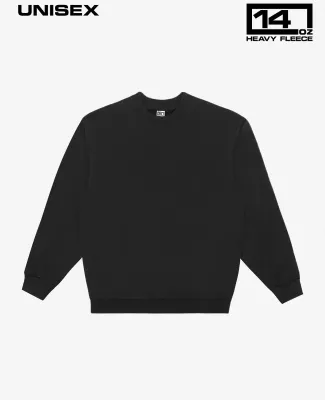 Los Angeles Apparel IMPHF-07FL L/S Heavy Fleece PO in Black