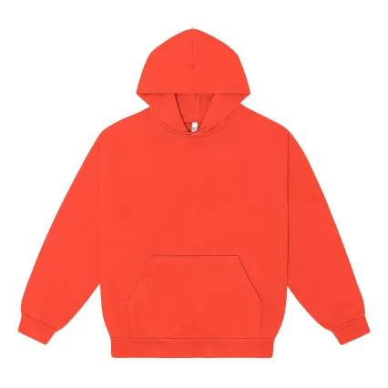 Los Angeles Apparel IMPHF09FL L/S Heavy Fleece Hoo in Bright orange