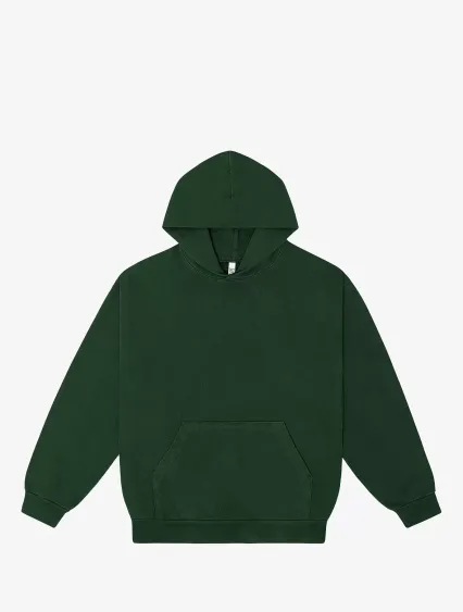 Los Angeles Apparel IMPHF09FL L/S Heavy Fleece Hoo in Ivy
