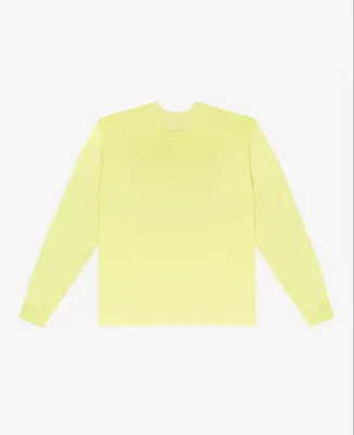 Los Angeles Apparel K2007FL L/S Classic T-Shirt 6o in Light yellow