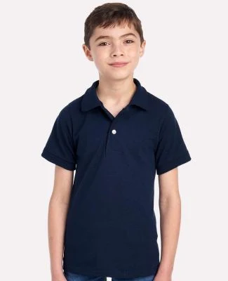 437Y Jerzees Youth 50/50 Jersey Polo with SpotShie in J. navy