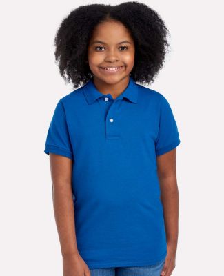 437Y Jerzees Youth 50/50 Jersey Polo with SpotShie in Royal